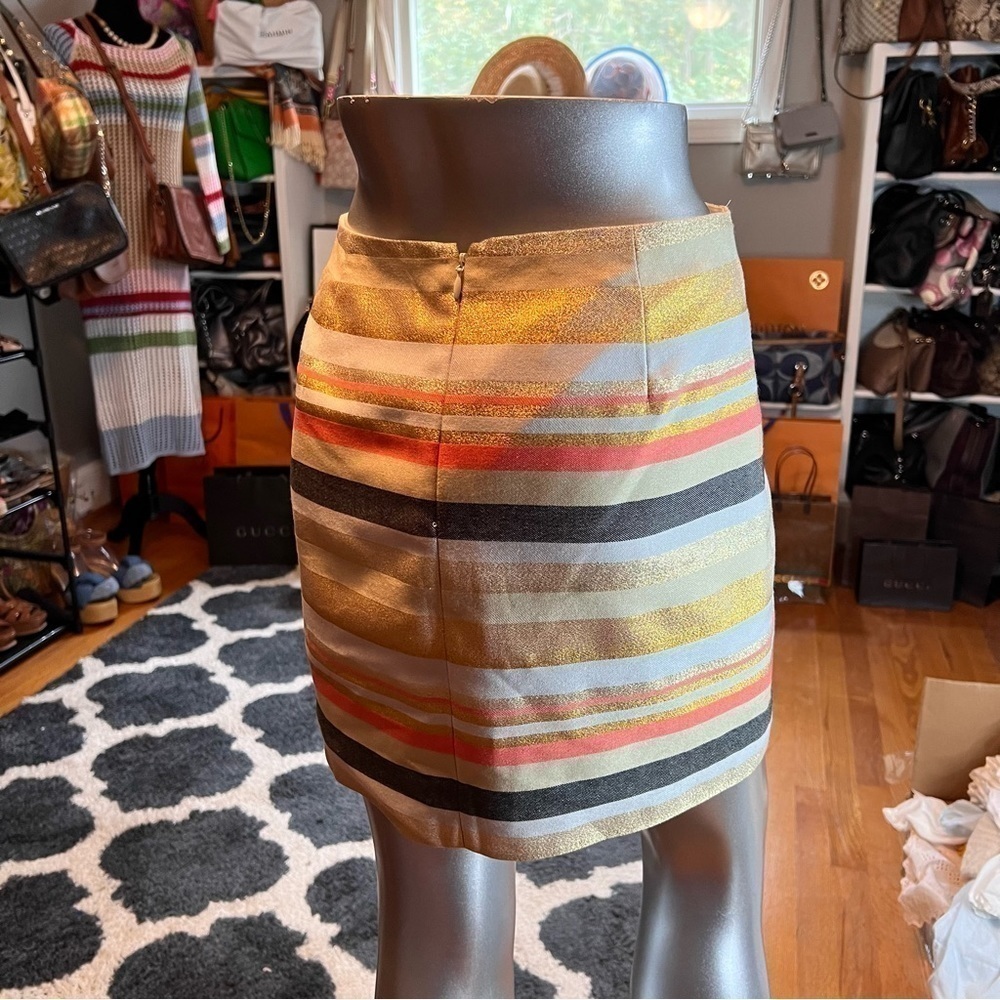 J CREW Metallic Striped Miniskirt - Picture 6 of 9